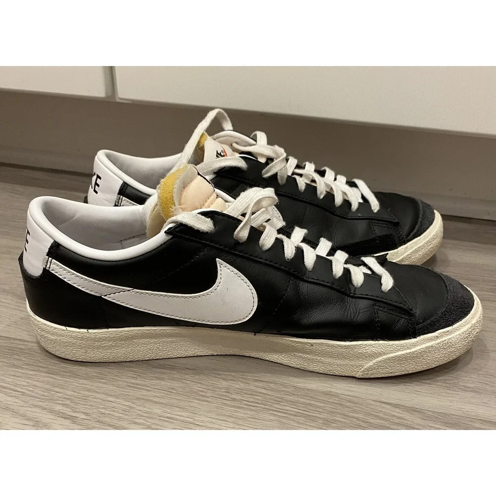 Nike Blazer Low '77 Mens Size 11.5 Shoes Black And White Sneakers‎ DA6364-001